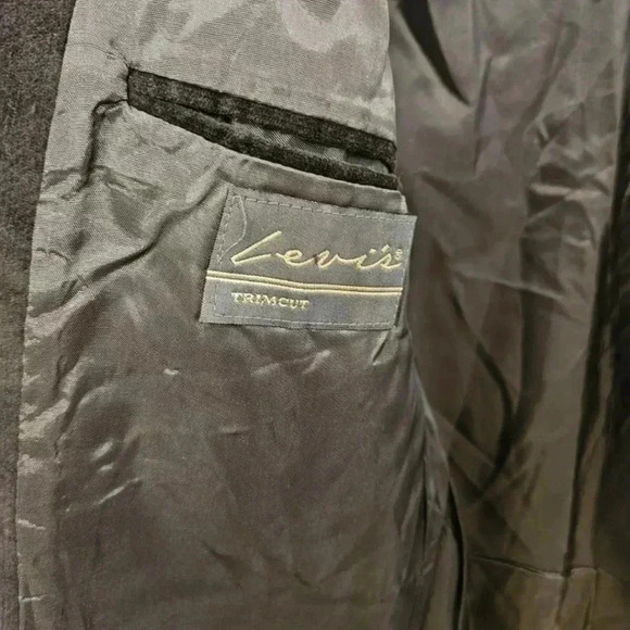 🔥Rare Levi's Vintage Trim Cut Brown Velour Blazer Jacket Made In USA - Picture 7 of 12